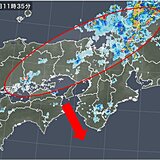 関西　梅雨前線が南下中　天気の急変に注意を