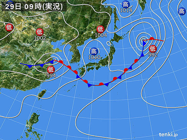 関東地方　久々の晴れ