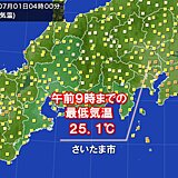 関東で寝苦しい夜　さいたま市などで今朝の最低気温25℃以上も