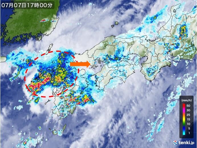 中国地方 あす未明から非常に激しい雨 土砂災害に厳重警戒 日直予報士 2020年07月07日 日本気象協会 Tenki Jp