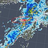 長崎・佐賀で猛烈な雨 雨雲急速に発達中