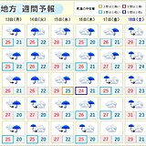 関東　あすから雨が続く　梅雨末期の大雨のおそれも