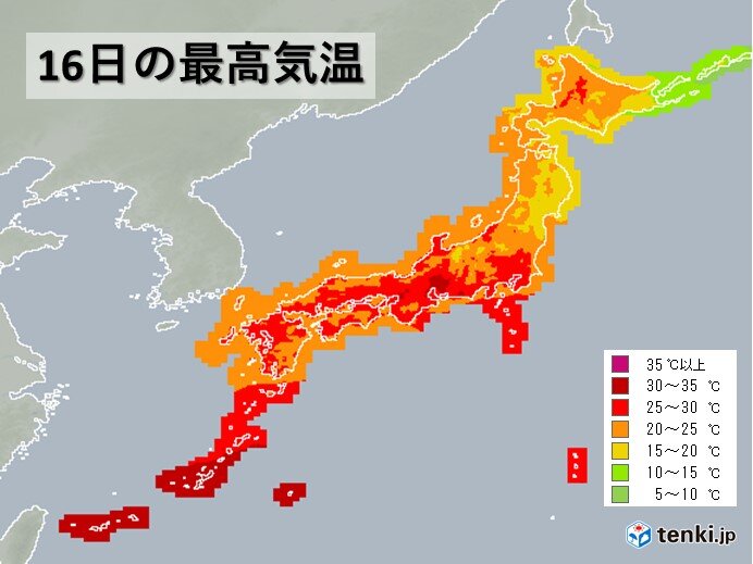 きょうの最高気温