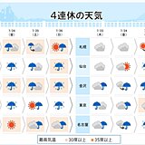 4連休の天気　梅雨明けの気配なし　西日本を中心に大雨のおそれ