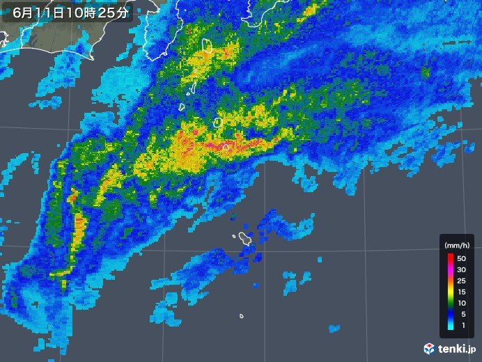 伊豆諸島200ミリ超の大雨　台風5号