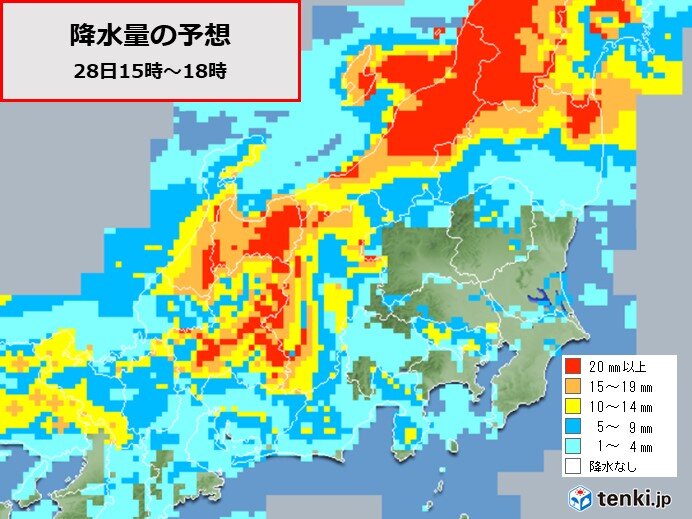 北陸　新潟県下越を中心に災害級の大雨の恐れ