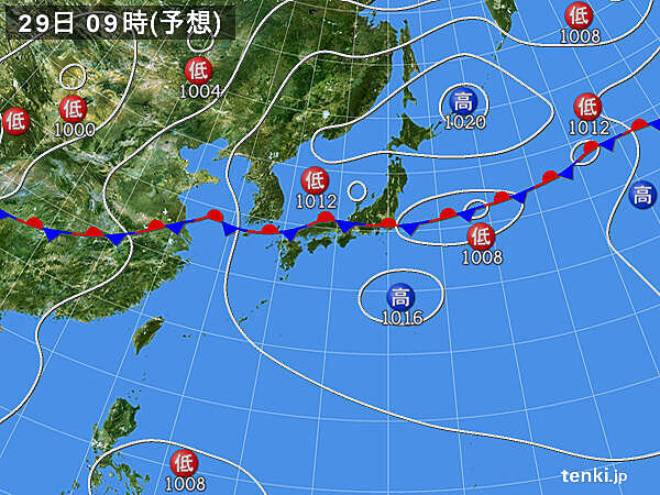 あす29日の天気