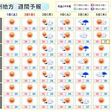 九州　梅雨明け10日　猛烈な暑さ続く　熱中症に警戒