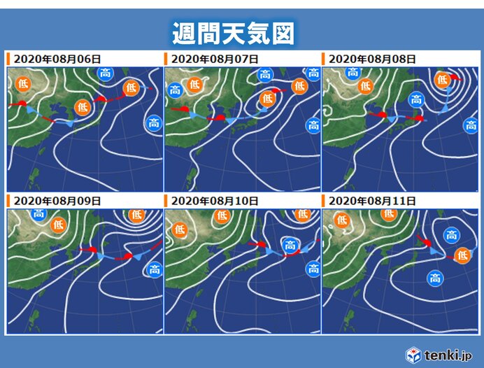 週間 体にこたえる暑さが続く 7日頃は北海道で荒れた天気となるおそれ 気象予報士 戸田 よしか 2020年08月04日 日本気象協会 Tenki Jp