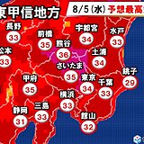 5日　関東甲信　今年一番の暑さ　熱中症厳重警戒