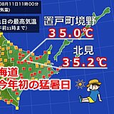 北海道も危険な暑さ　今年初猛暑日に