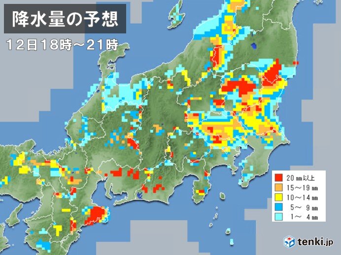 大気不安定　午後は雷雨に注意