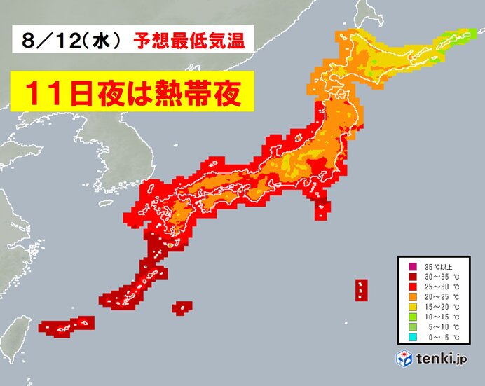 今夜も　なかなか気温が下がらず　熱帯夜