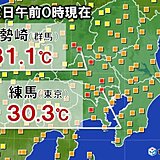 関東地方　今も一部で30度超　超熱帯夜の様相
