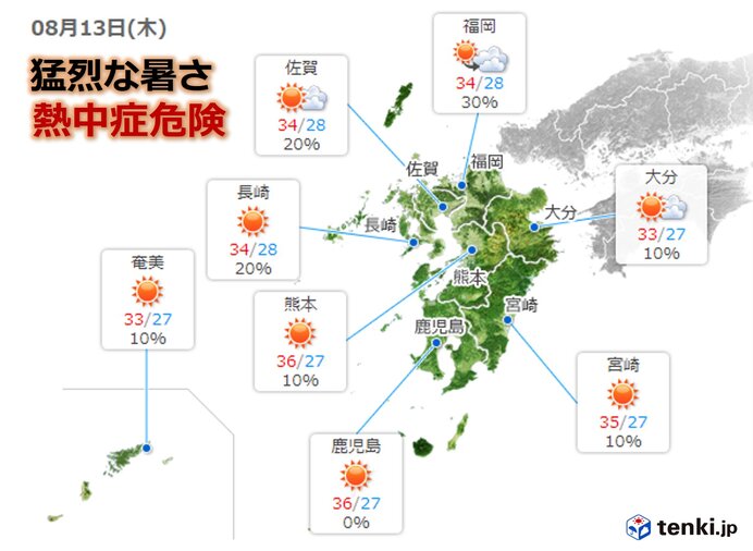 埼玉県の過去の天気 実況天気 年08月13日 日本気象協会 Tenki Jp