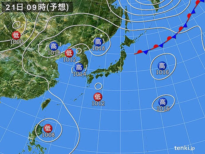 あすから天気は変わり目
