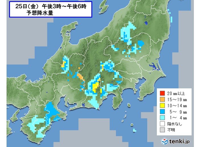 熱中症とにわか雨に注意