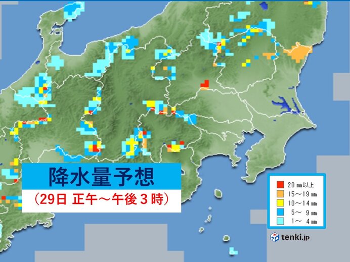 きょうの天気　広く青空だが不安定な天気　突然の雨や雷雨