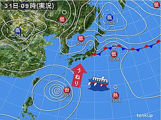 関西　太平洋側に台風9号のうねりが届き始める