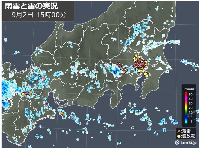 都心にもカミナリ雲　関東は帰宅時間帯も急な雨に注意