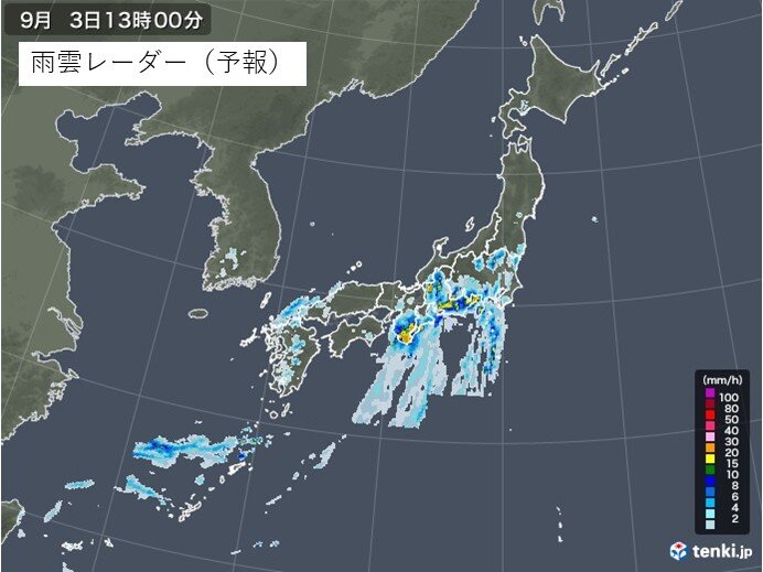 大気の状態が非常に不安定に　滝のような雨も