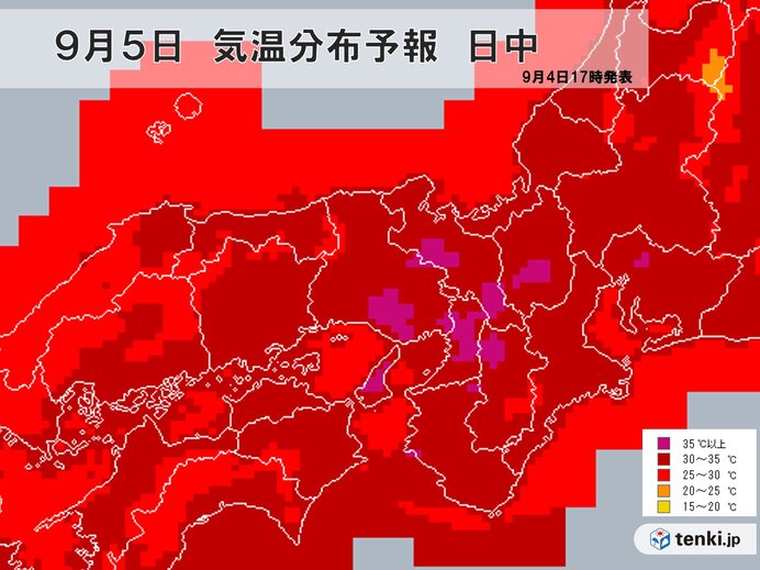 関西　5日は台風10号で猛暑　6日7日は南部で大雨の恐れ