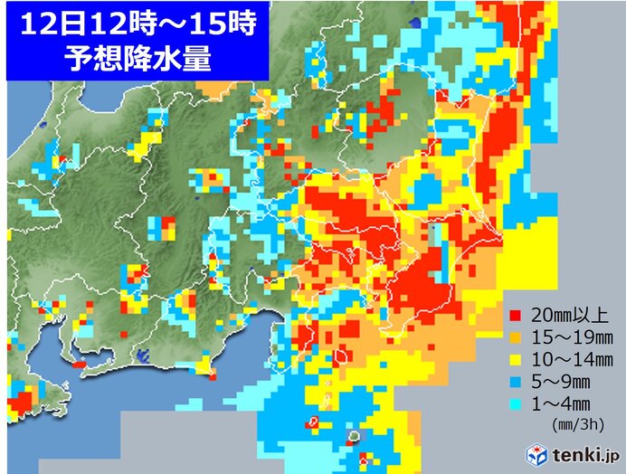 12日の関東　雨雲が次第に発達　激しい雨の降る所も　残暑は和らぐ