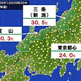 12日　すでに30度超　まだまだ衰え知らずの暑さ