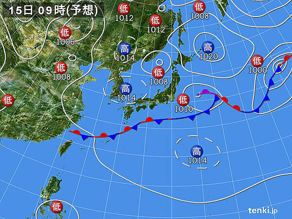 九州から東海は貴重な晴れ間に