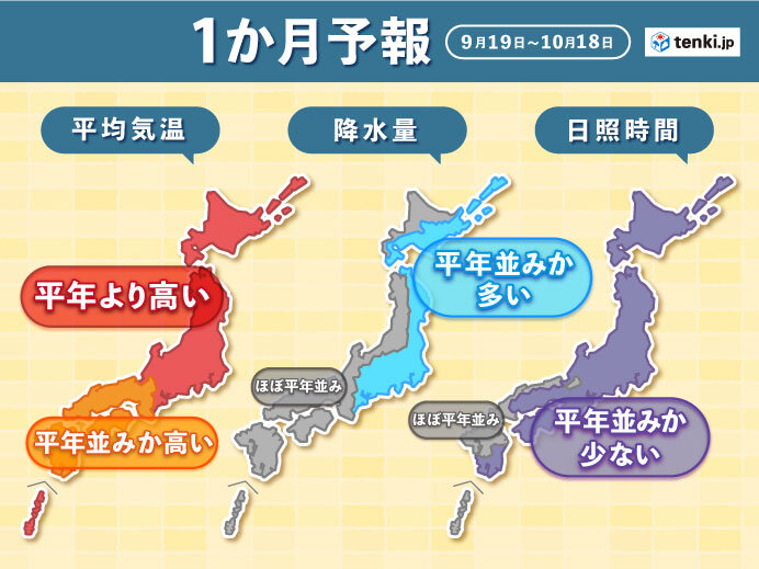 今年の秋は いつもと違う 1か月予報 日直予報士 年09月17日 日本気象協会 Tenki Jp