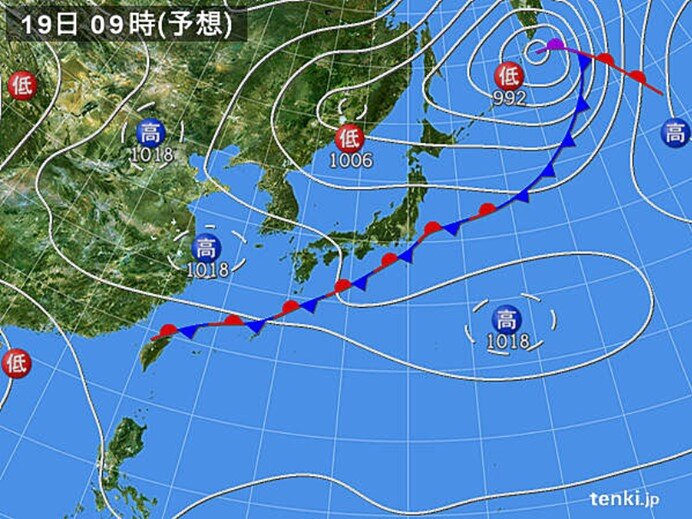 4連休　西ほど晴れる