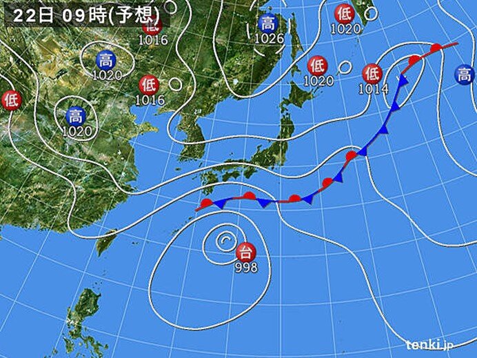 秋雨前線　次第に活動が活発に