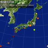 ここ1週間の地震回数　東海や甲信で最大震度4