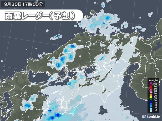 雨雲はゆっくり東へ　午後は近畿でも雨が降る所も