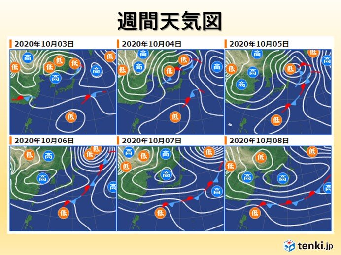 週間 10月でも気温30度に迫る所も 来週は晴れてもヒンヤリ 気象予報士 小野 聡子 年10月01日 日本気象協会 Tenki Jp