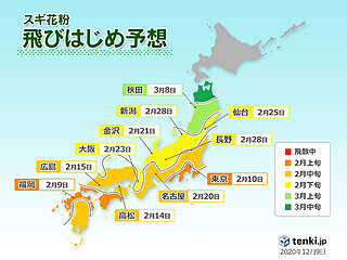 福岡県の花粉飛散情報 日本気象協会 Tenki Jp