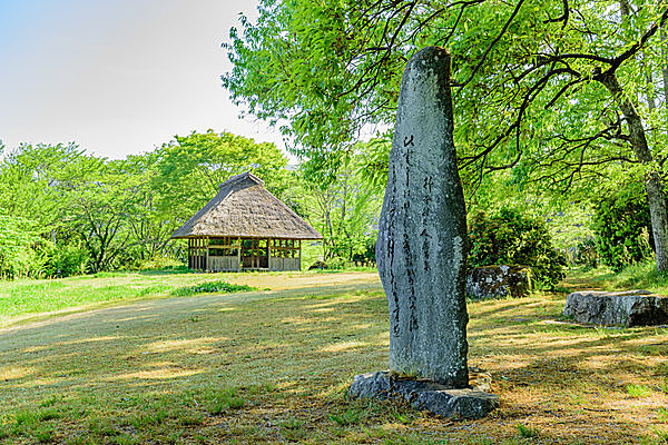 かぎろひの丘万葉公園（奈良県宇陀市）の柿野本人麻呂の歌が刻まれた万葉歌碑