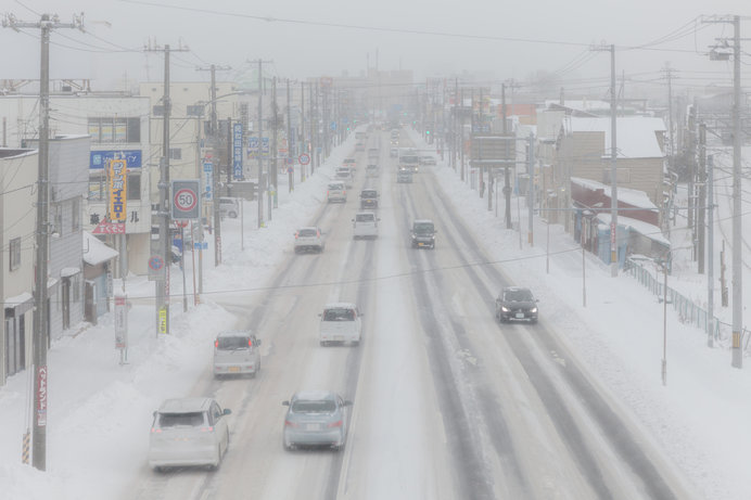 雪が降っても道路が凍っても普通に通勤