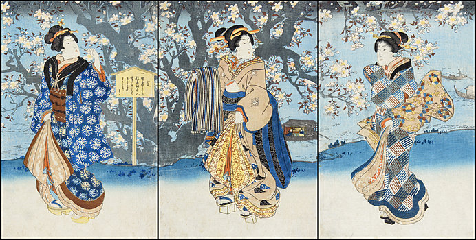 江戸時代の美人画（歌舞伎イメージ）