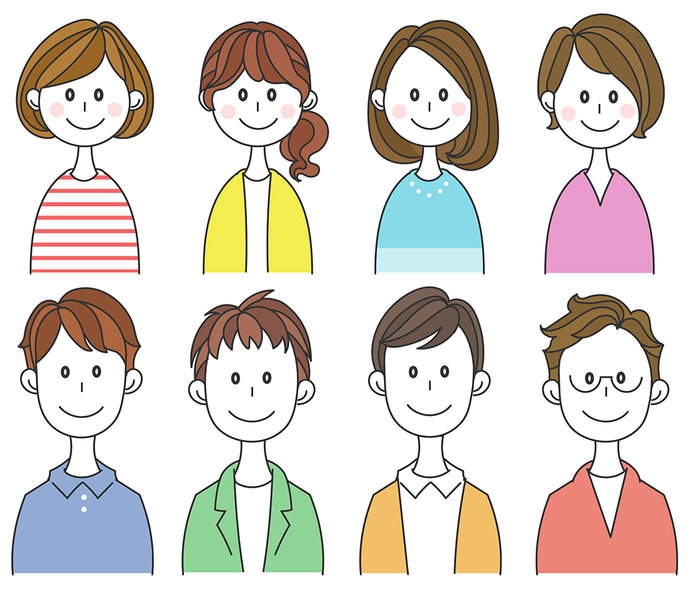 同じ顔立ちでも、ヘアスタイルの輪郭が違うだけで印象はまったく違ったものに