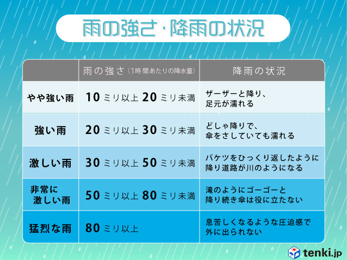 動画でみる「〇〇ミリの雨ってどんな雨？」