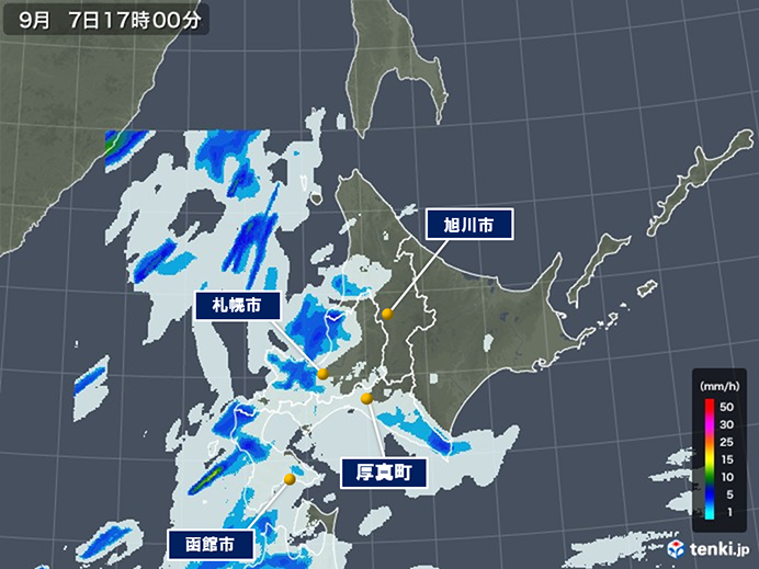 北海道地方のこの先の天気の見通し（9月6日12時発表）