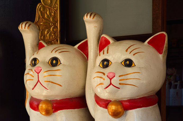 浅草　今戸神社の招き猫
