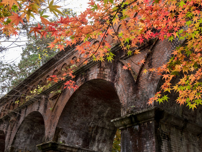 南禅寺の水路閣は紅葉スポットとしても有名♪