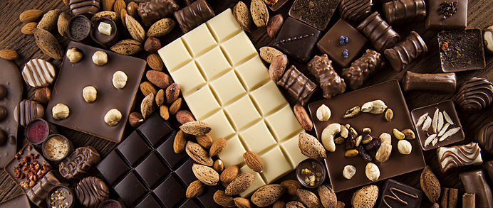 チョコレートはカカオの配合量で種類が分かれる
