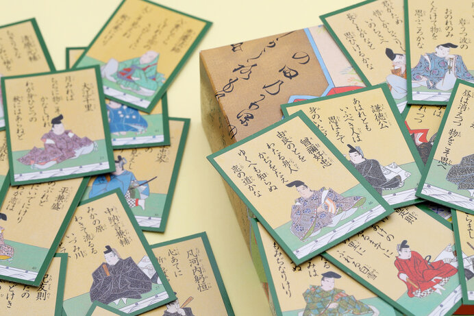 百人一首 木札 読み札 かるた 日本　伝統ゲーム