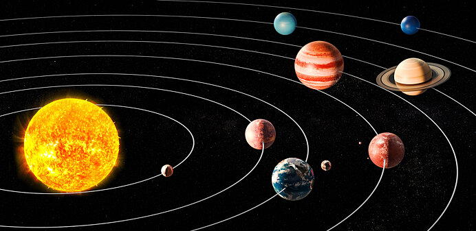 地動説(太陽中心太陽系)の模式図は見慣れたものですが万能ではありません