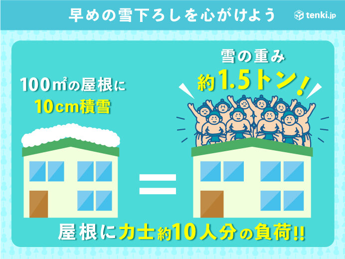 早めの雪下ろしを心がけよう