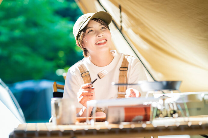 栄養満点の味噌汁を飲んで朝から気分も上々！