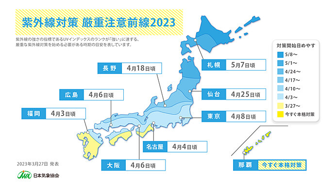 春から紫外線対策は必須　山はより厳重に！